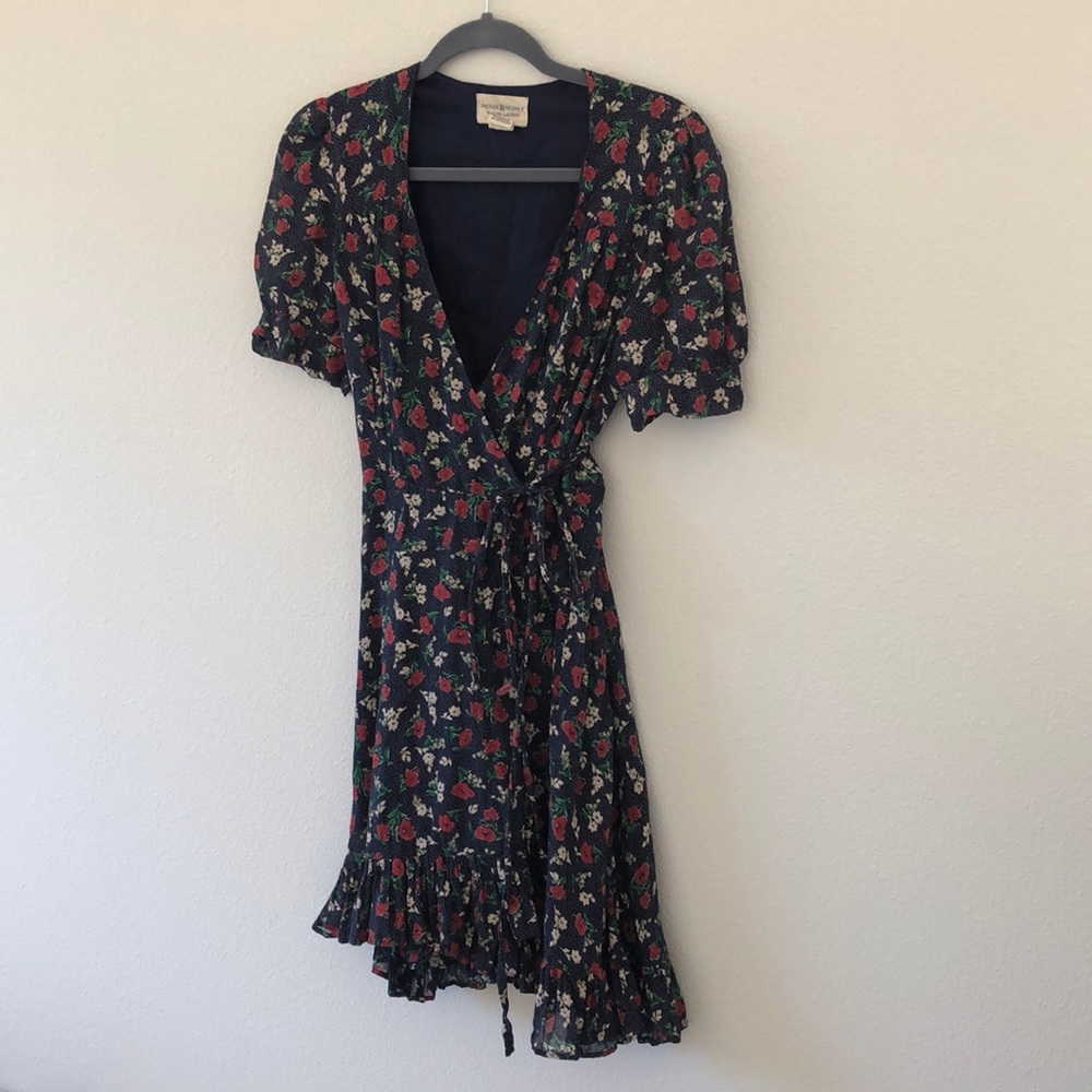 Cotton Floral Wrap Dress
